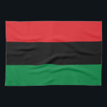 Pan African Flag & UNIA Symbol / sports fan Tea Towel<br><div class="desc">Kitchen Towels: Pan African flag symbol - UNIA / A horizontal triband of red,  black,  and green. The Pan-African flag—also known as the Afro-American flag,  Black Liberation flag,  UNIA flag. Often used with Black Lives Matter movement.</div>