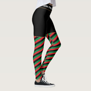 Pan African Flag & Union Symbol / sports fan Leggings