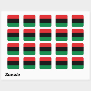 Pan African Flag & Union Symbol / sports fan Square Sticker