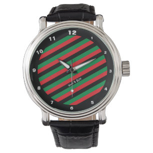 Pan African Flag & Union Symbol / sports fan Watch