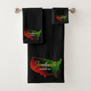 Pan African, Juneteenth Bath Towel Set