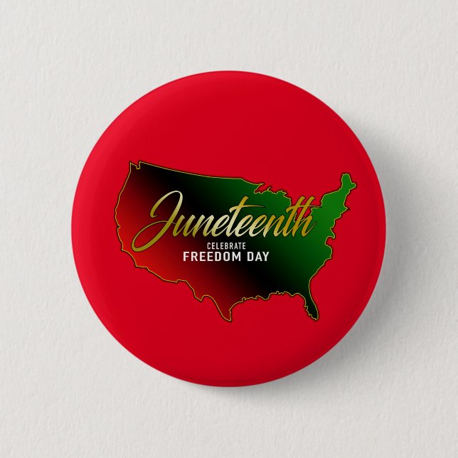 Pan African, Juneteenth  Button (Front)
