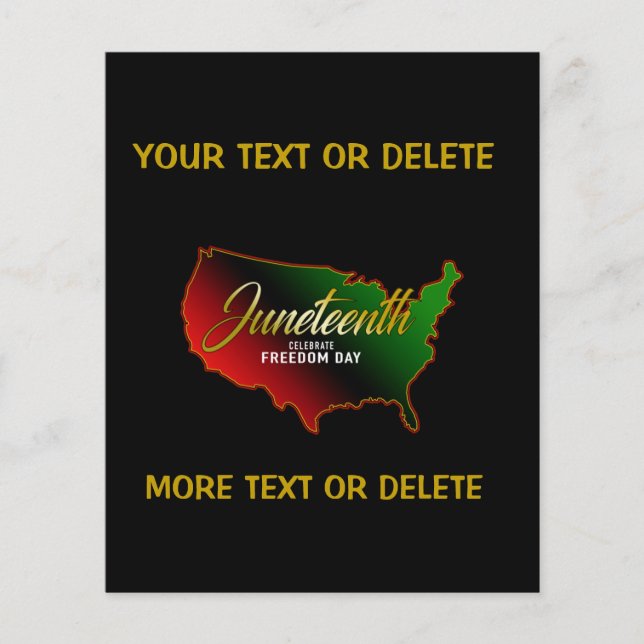 Pan African, Juneteenth  Flyer (Front)