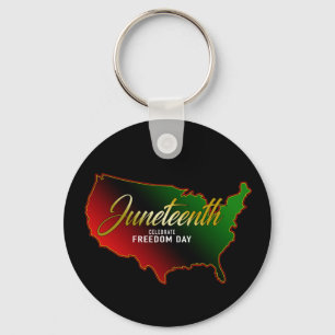 Pan African, Juneteenth Keychain