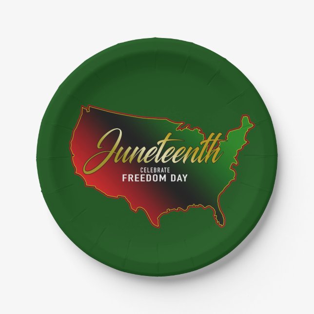 Pan African, Juneteenth Paper Plate (Front)