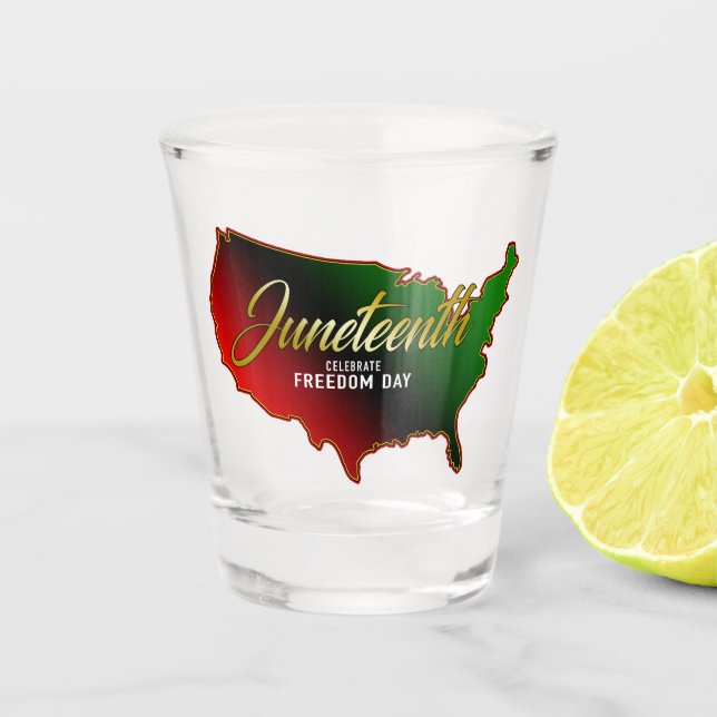 Pan African, Juneteenth Shot Glass (Front)