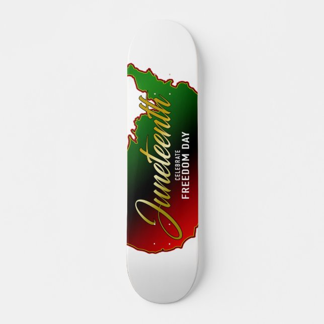 Pan African, Juneteenth  Skateboard (Front)
