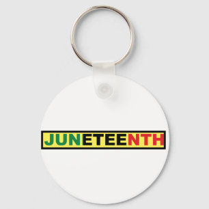Pan African, Juneteenth White Keychain