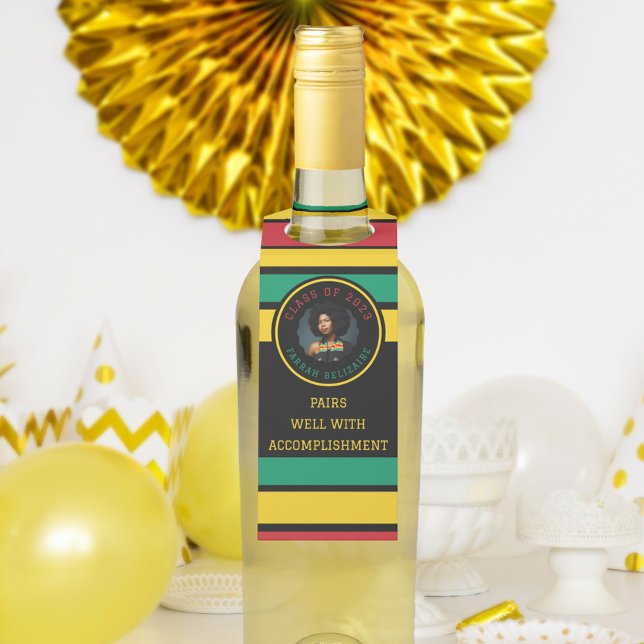 Pan African Photo Graduation Bottle Tag (Creator Uploaded)