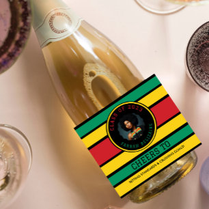 Pan African Photo Graduation Sparkling Wine Label