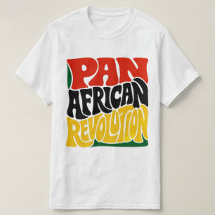 Pan African Revolution Retro Typography Design  T-Shirt