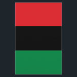 Pan African UNIA Flag Flyer<br><div class="desc">The Pan-African flag - also known as the UNIA flag,  Afro-American flag,  Black Liberation flag and various other names is a tri-colour flag consisting of three equal horizontal bands of (from top down) red,  black and green.</div>
