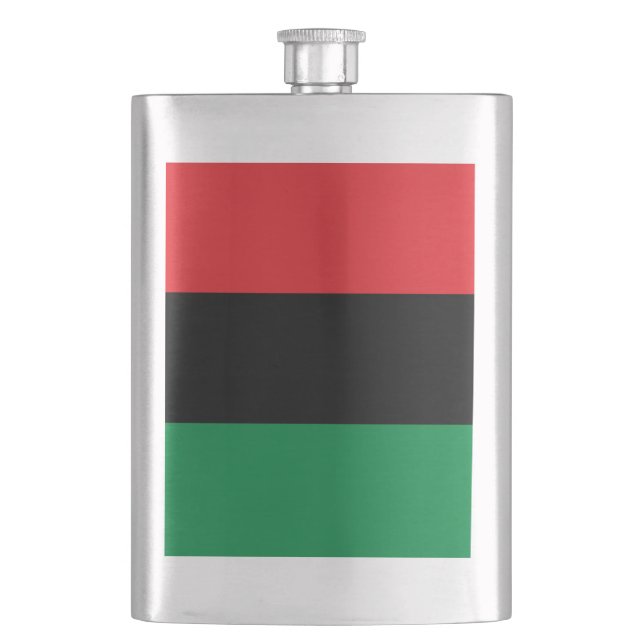 Pan African UNIA Flag Hip Flask (Front)