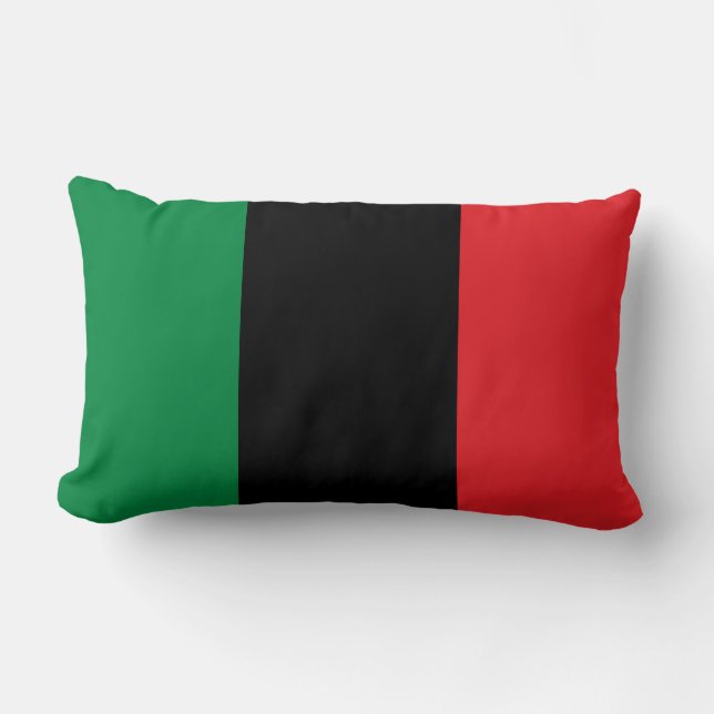 Pan African UNIA Flag Lumbar Cushion (Front)