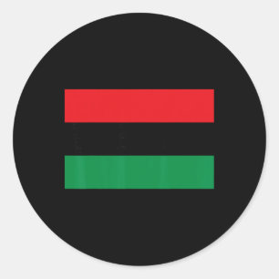 Pan African Unia Flag Map Continent Black History Classic Round Sticker