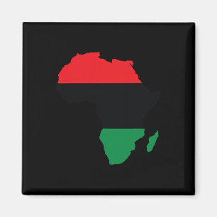 Pan African Unia Flag Map Continent Black History  Magnet