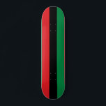 Pan African UNIA Flag Skateboard<br><div class="desc">The Pan-African flag - also known as the UNIA flag,  Afro-American flag,  Black Liberation flag and various other names is a tri-colour flag consisting of three equal horizontal bands of (from top down) red,  black and green.</div>