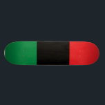 Pan African UNIA Flag Skateboard<br><div class="desc">The Pan-African flag - also known as the UNIA flag,  Afro-American flag,  Black Liberation flag and various other names is a tri-colour flag consisting of three equal horizontal bands of (from top down) red,  black and green.</div>