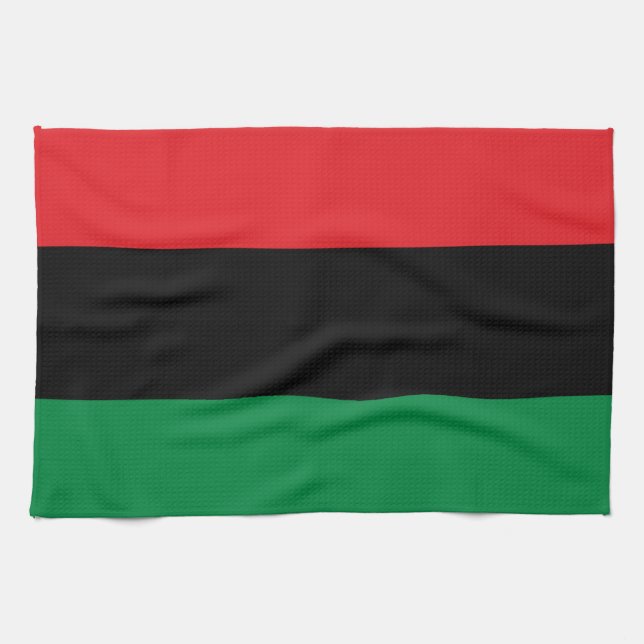 Pan African UNIA Flag Tea Towel (Horizontal)