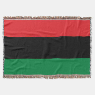 Pan African UNIA Flag Throw Blanket