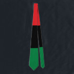 Pan African UNIA Flag Tie<br><div class="desc">The Pan-African flag - also known as the UNIA flag,  Afro-American flag,  Black Liberation flag and various other names is a tri-colour flag consisting of three equal horizontal bands of (from top down) red,  black and green.</div>
