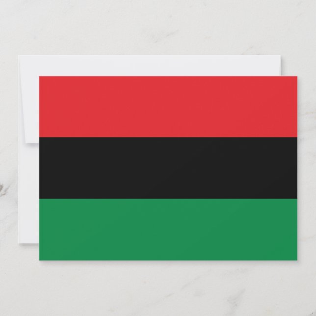 Pan-African UNIA Kwanzaa flag simple modern Holiday Card (Front)