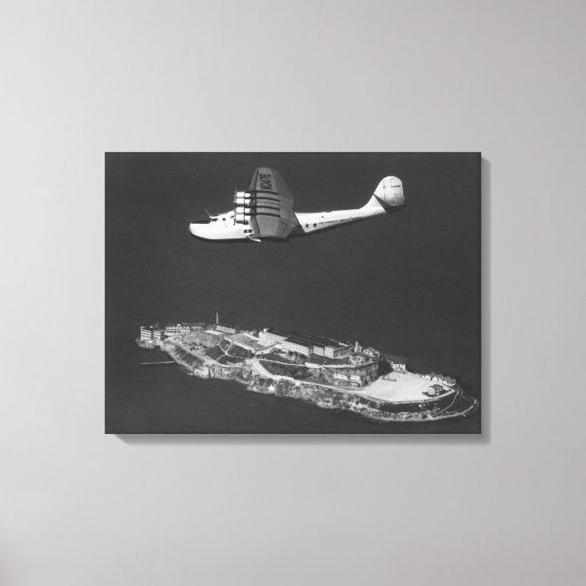 Pan American China Clipper Flying Over Canvas Print (Front)