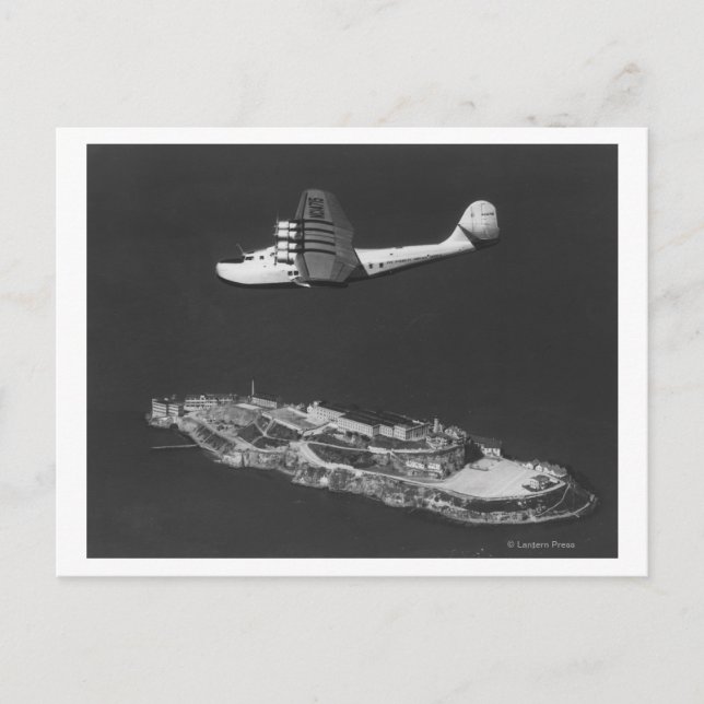 Pan American China Clipper Flying Over Postcard (Front)