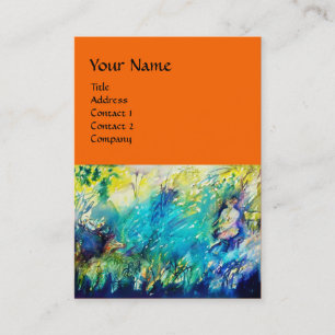 PAN AND DEER ,orange Business Card