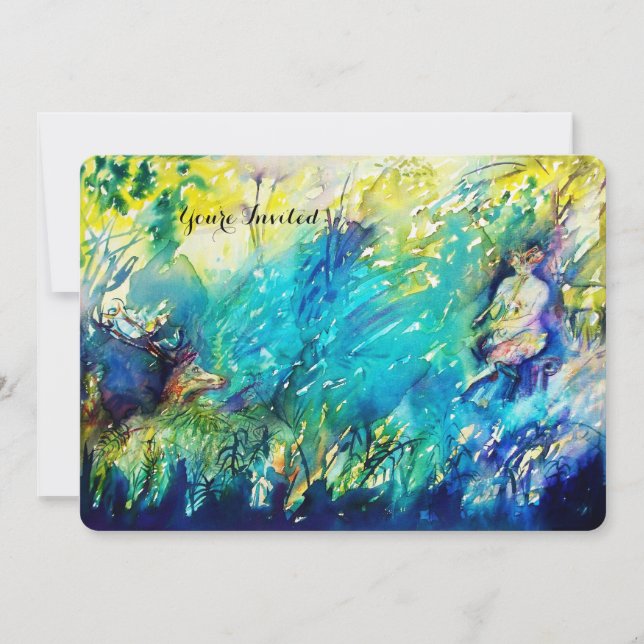 PAN AND DEER Summer Party Invitation (Front)