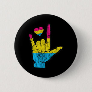 Pan Asl Pride Panual Hearing Loss Deaf Awareness M 6 Cm Round Badge