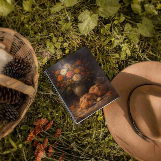 Pan de Muerto Floral Still Life | Monogram Notebook (Creator Uploaded)