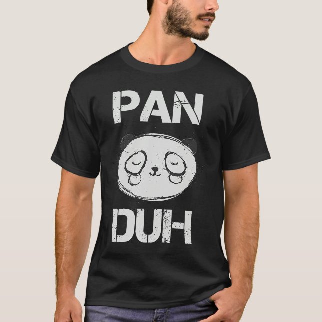 Pan Duh Pansexual Panda Bear Gay T-Shirt (Front)
