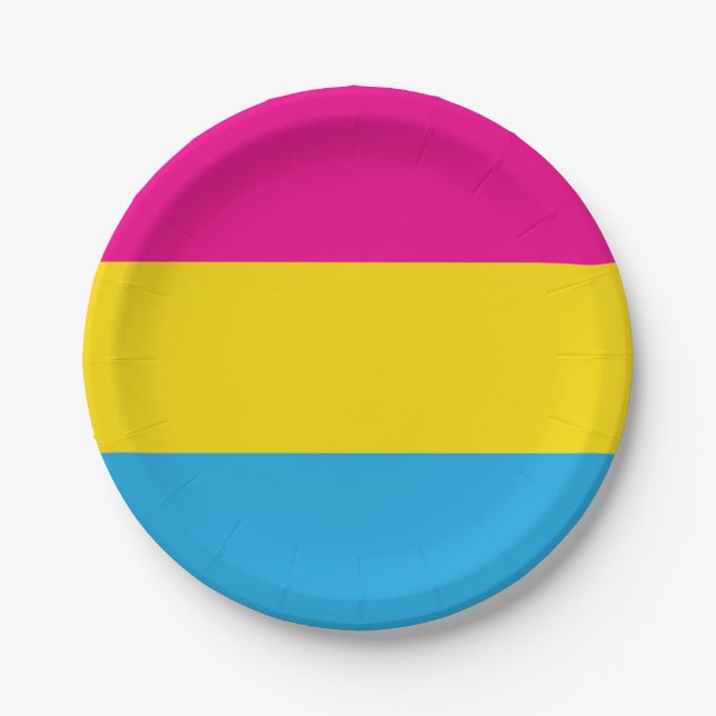 Pan Flag Paper Plate (Front)