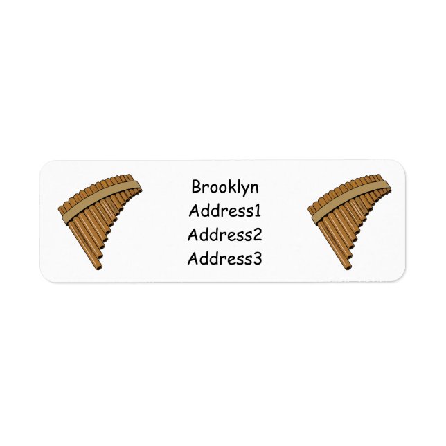 Pan flute / panpipes cartoon illustration  (Front)