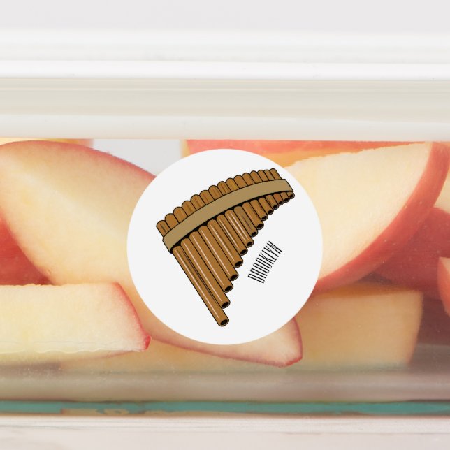 Pan flute / panpipes cartoon illustration  (Affixed)