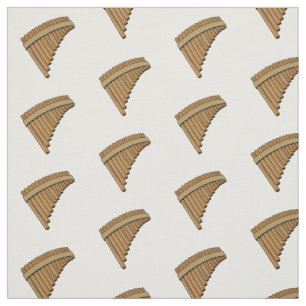 Pan flute / panpipes cartoon illustration fabric