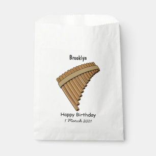 Pan flute / panpipes cartoon illustration favour bags