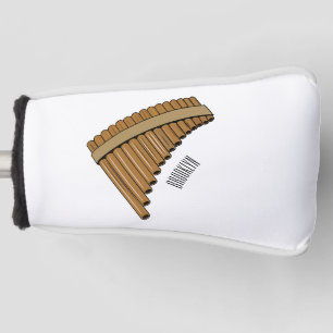 Pan flute / panpipes cartoon illustration golf head cover