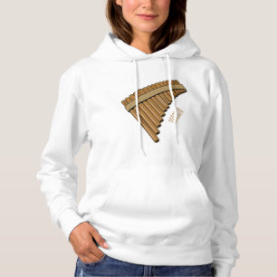 Pan flute / panpipes cartoon illustration  hoodie