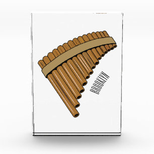 Pan flute / panpipes cartoon illustration photo block