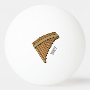 Pan flute / panpipes cartoon illustration ping pong ball