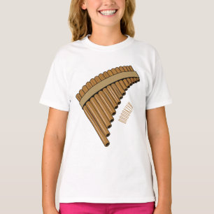 Pan flute / panpipes cartoon illustration  T-Shirt