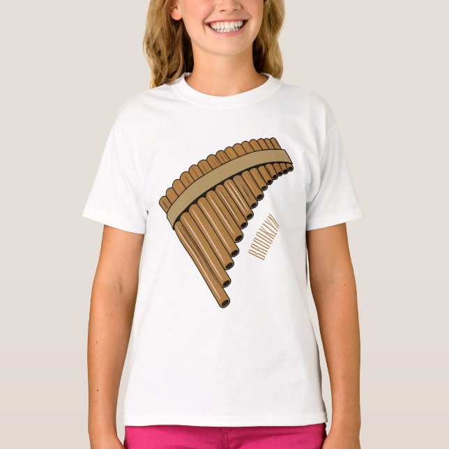Pan flute / panpipes cartoon illustration  T-Shirt (Front)