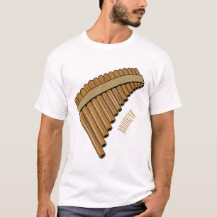 Pan flute / panpipes cartoon illustration T-Shirt