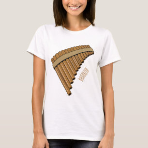 Pan flute / panpipes cartoon illustration T-Shirt