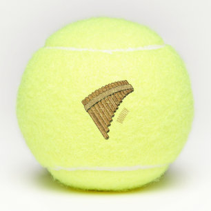 Pan flute / panpipes cartoon illustration tennis balls
