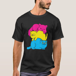 Pan Lgbtq Pride Cat Pan Cute Cats Pile T-Shirt