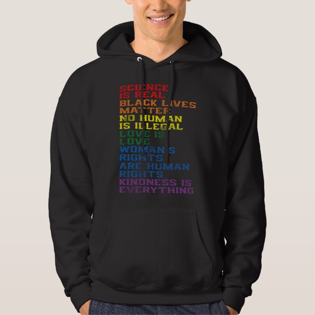 Pan Love Trans Coming Out Homo LGBTQ Supporter Que Hoodie (Front)