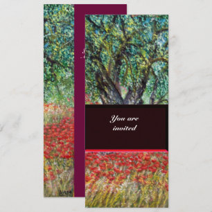 PAN, OLIVE TREE AND POPPY FIELDS INVITATION